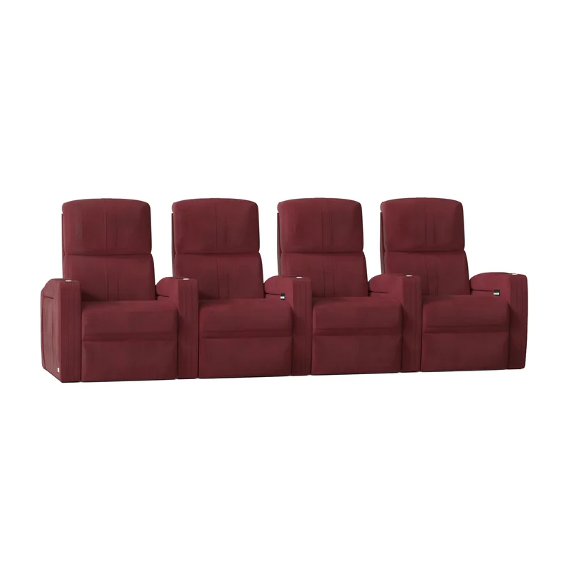 Flash HR Series Upholstered Power Reclining Home Theater Seating with Cup Holder