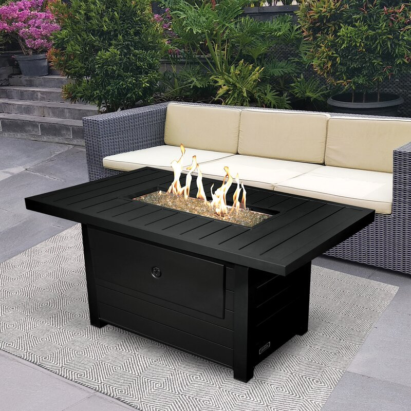 Sunbeam Serenity Aluminum Propane/Natural Gas Fire Pit Table