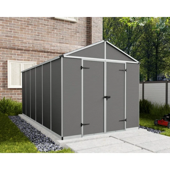 92.4" H x 93.3" W x 178.3" D Rubicon Polycarbonate Storage Shed