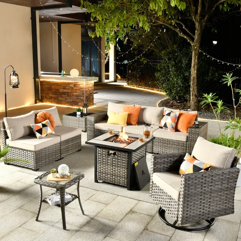 Bobia 6 - Person Outdoor Seating Group with Cushions