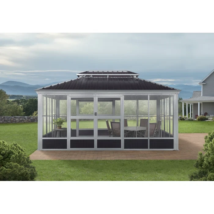 Metal Patio Gazebo 17 Ft. W x 10 Ft. D