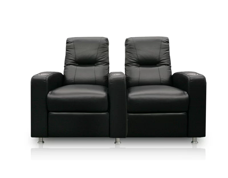 Tristar Upholstered Home Theater Seating with Cup Holder