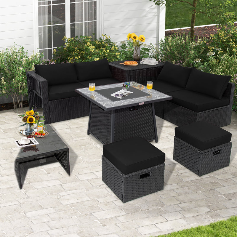 Saabir 6 - Person Outdoor Seating Group with Cushions