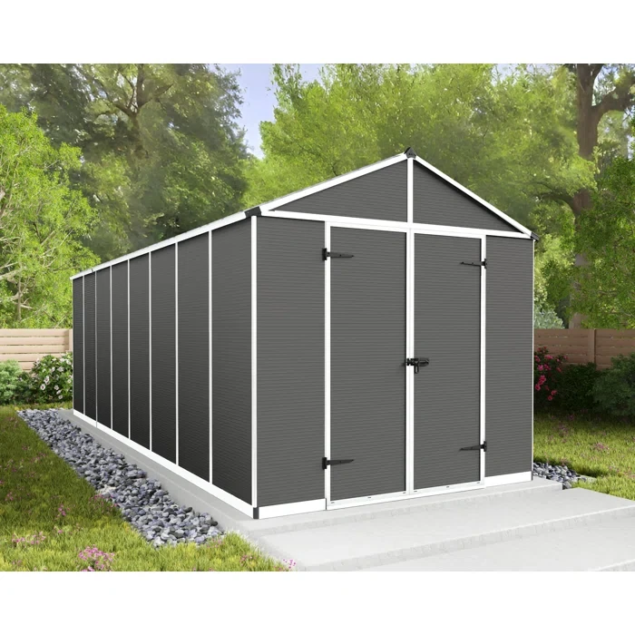 92.4" H x 93.3" W x 178.3" D Rubicon Polycarbonate Storage Shed