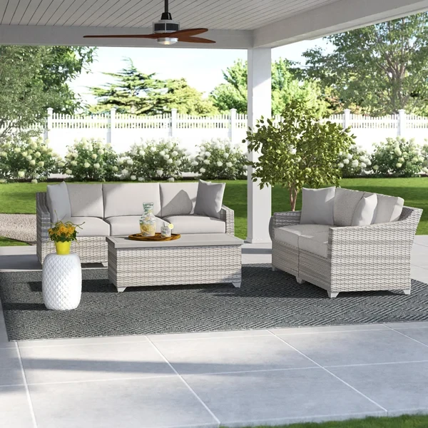 Ambroselli 5 - Person Outdoor Seating Group with Cushions