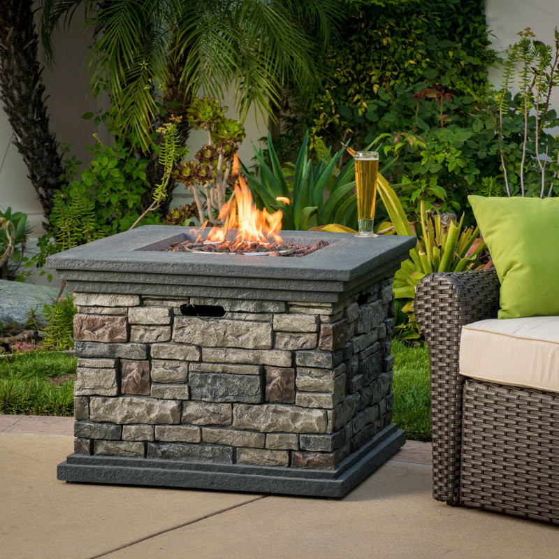 Mauricio Polyresin Propane Fire Pit Table