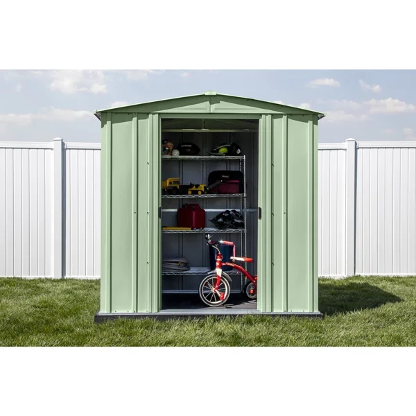 6 ft. W x 5 ft. D Galvanized Steel Storage Shed