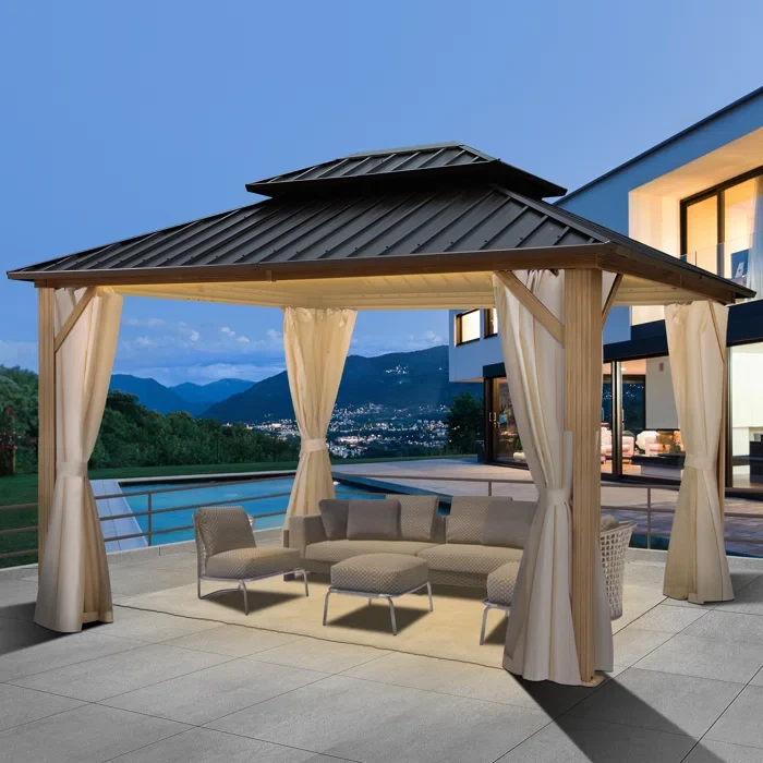 12 Ft. W X 10 Ft. D Aluminum Patio Gazebo