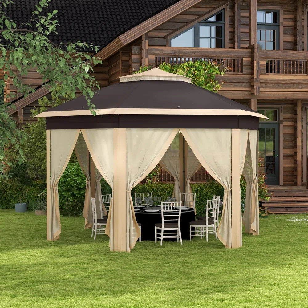 13 Ft. W x 11 Ft. D Steel Patio Gazebo