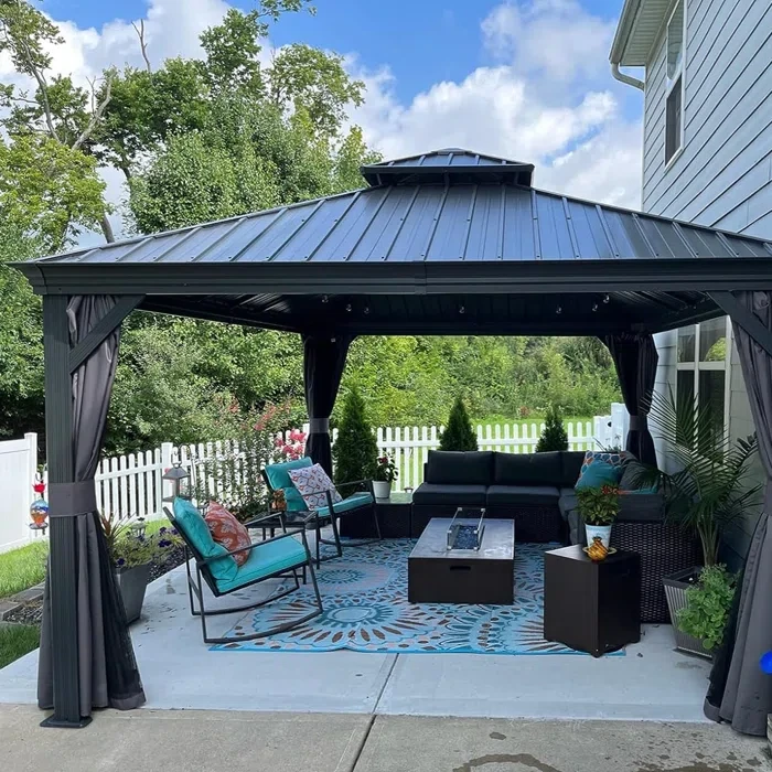 12' × 16'  Metal Patio Gazebo