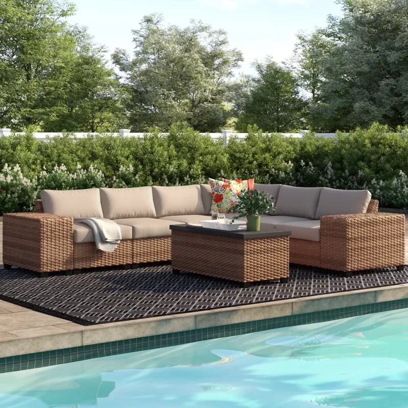 Ambroselli 6 - Person Outdoor Seating Group with Cushions