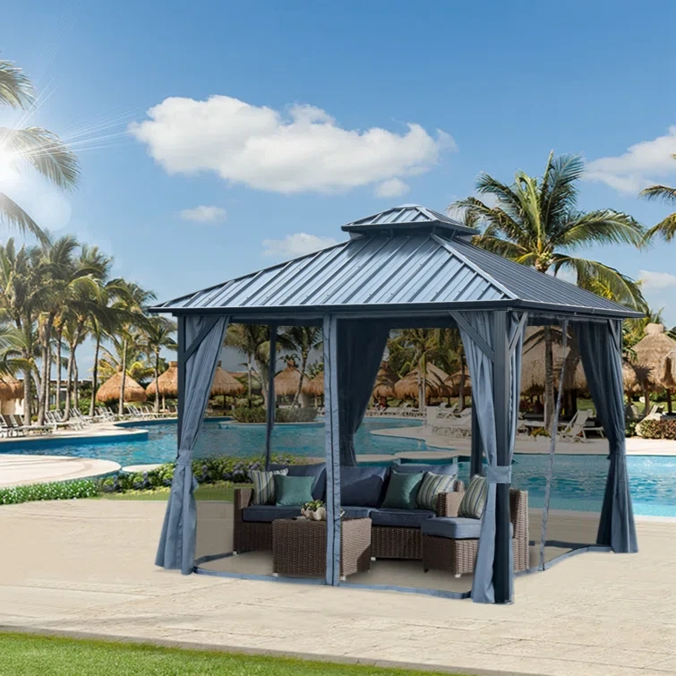 Aluminum Vault Gazebo 8.83 ft x 8.83 ft