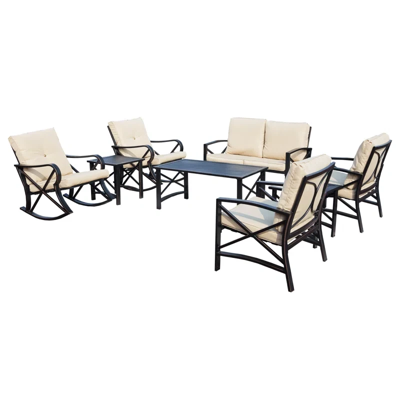 Stefka 6 - Person Outdoor Seating Group with Cushions