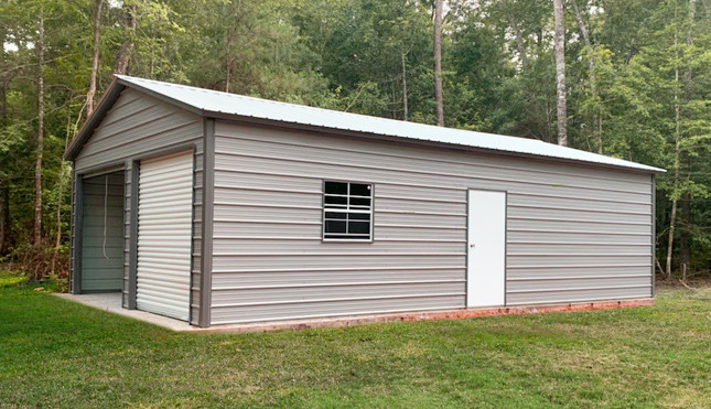 Metal Garage 22'x36' Vertical Roof Garage