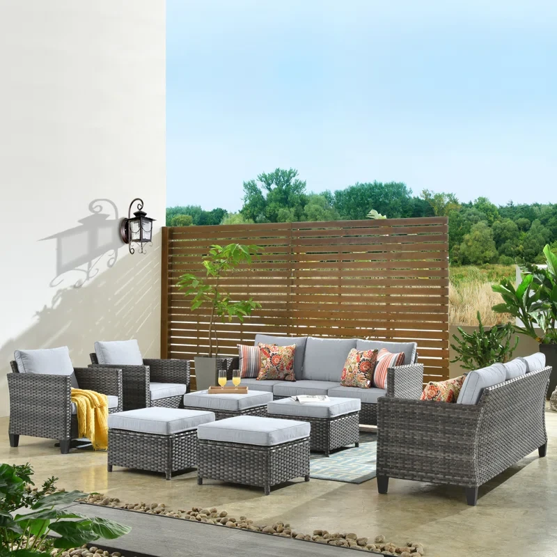 Amerissa 10 - Person Outdoor Seating Group with Cushions