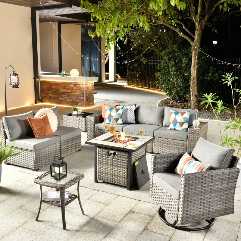 Bobia 6 - Person Outdoor Seating Group with Cushions