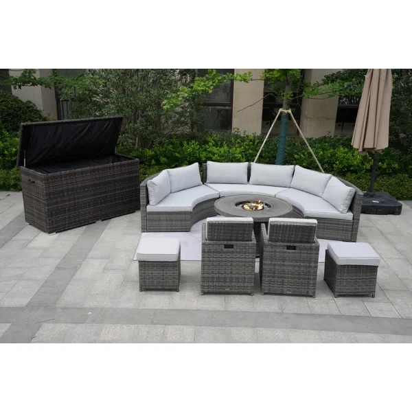 Areefa 10 - Person Outdoor Seating Group with Cushions