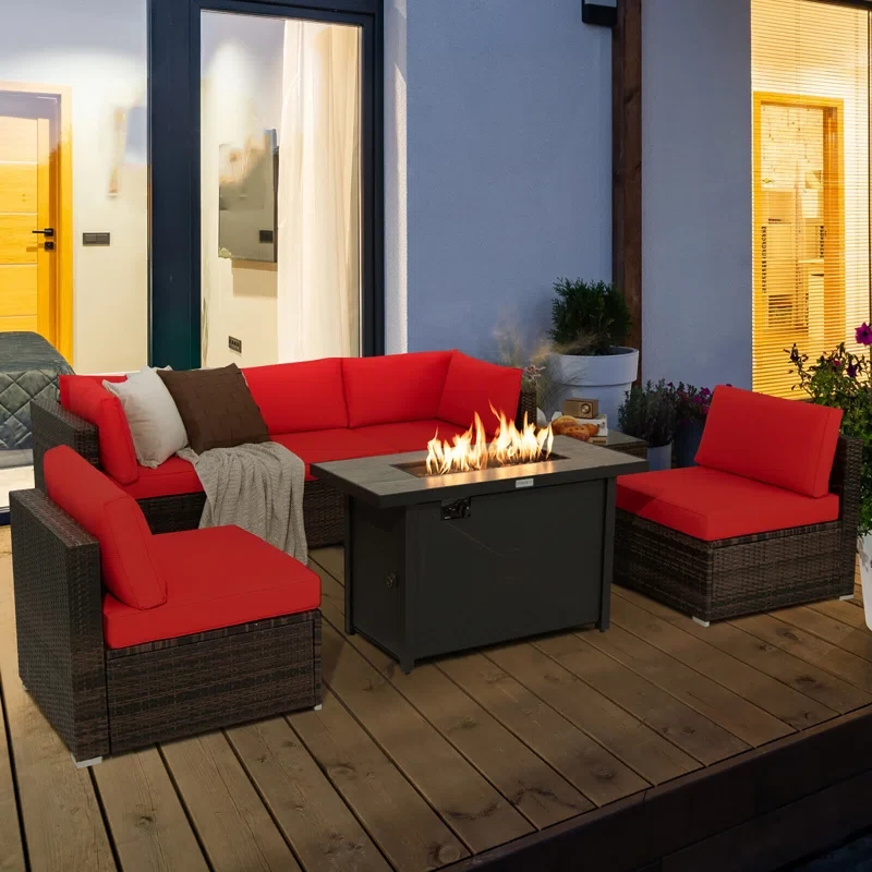 5 - Person Outdoor Seating Group with Cushions