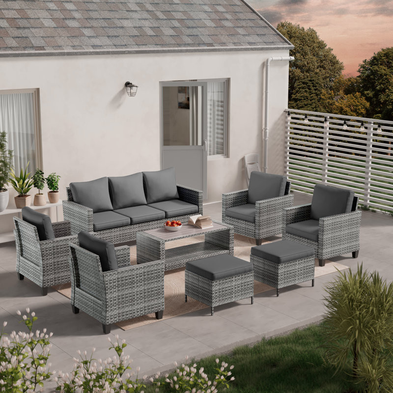 Delreal 7 - Person Outdoor Seating Group with Cushions