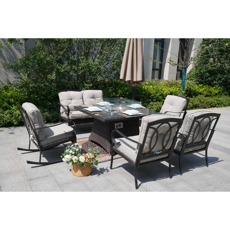 Amairany 6 - Person Outdoor Seating Group with Cushions