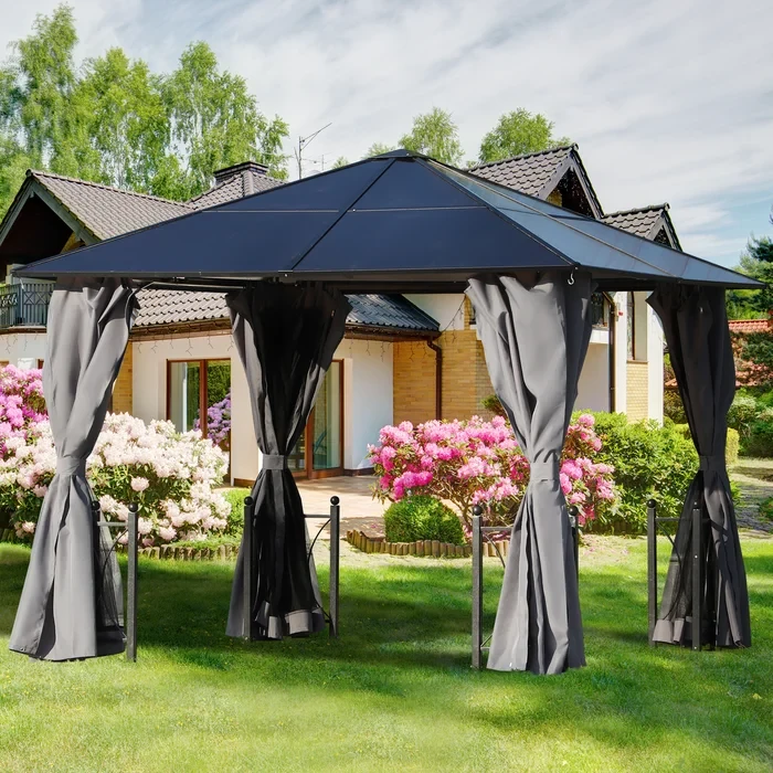 10 Ft. W x 10 Ft. D Metal Patio Gazebo