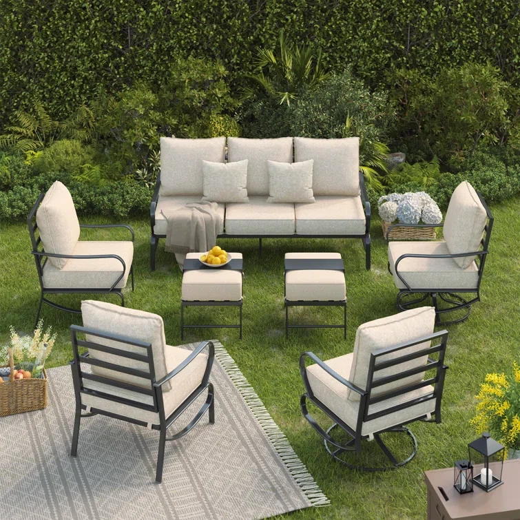 Keisha 7 - Person Outdoor Seating Group with Cushions