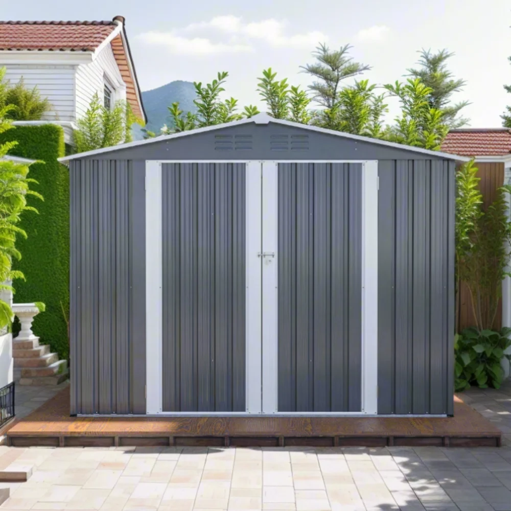 8 ft. W x 6 ft. D Metal Storage Shed