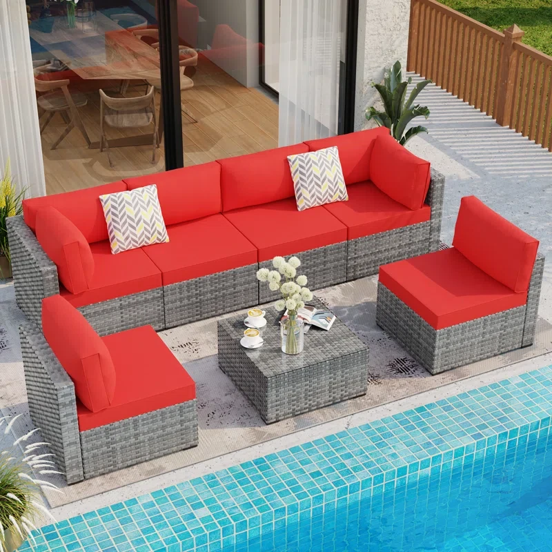 6 - Person Outdoor Seating Group with Cushions