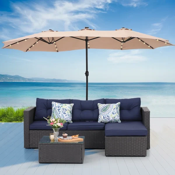 Alyah 3 - Person Outdoor Seating Group with Cushions