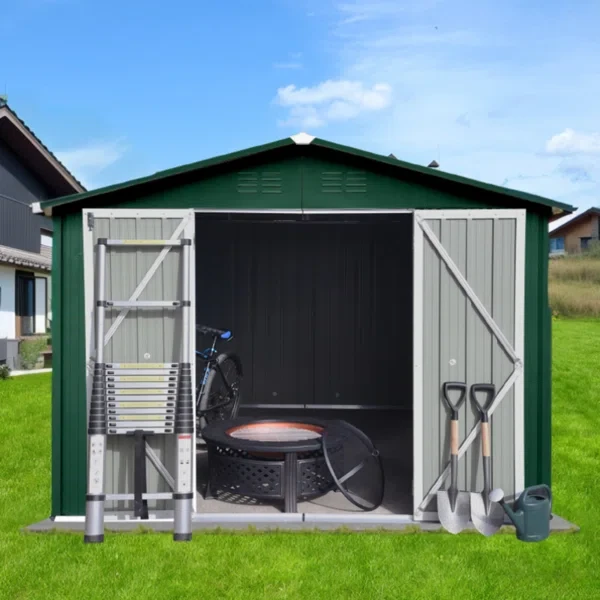 9 ft. W x 10 ft. D Metal Storage Shed