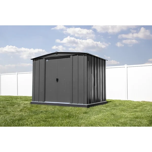 8 ft. W x 6 ft. D Galvanized Steel Storage Shed