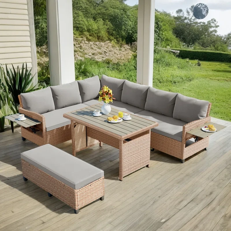 7 - Person Outdoor Seating Group with Cushions