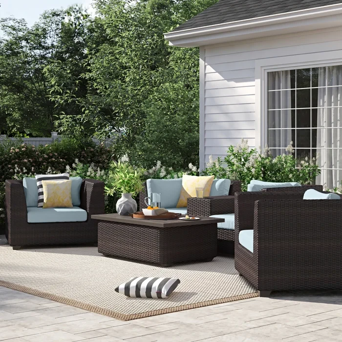 Anastase 4 - Person Outdoor Seating Group with Cushions