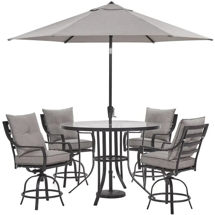 4 - Person Round Outdoor Dining Set with Cushions