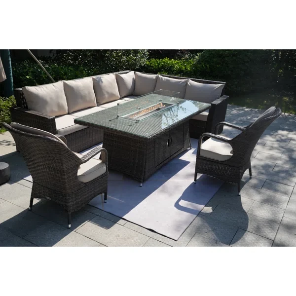 Algird 8 - Person Outdoor Seating Group with Cushions