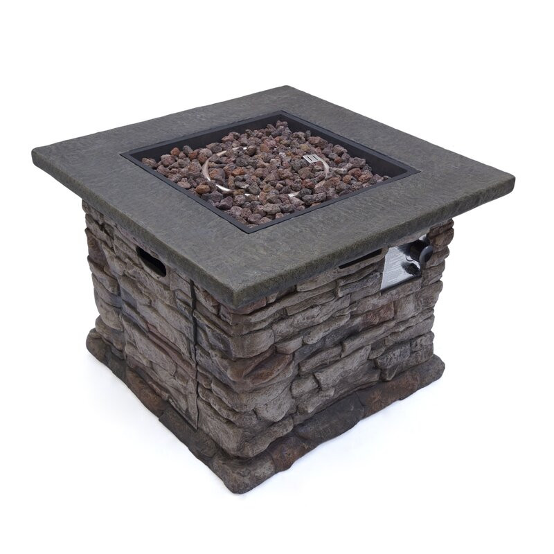 Fabiano Square Magnesium Oxide Propane Fire Pit