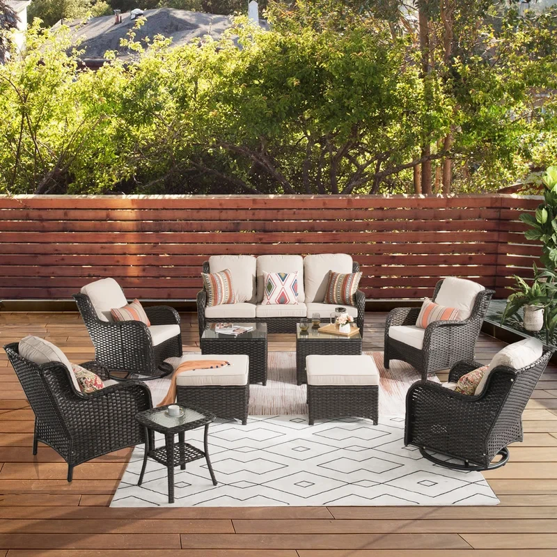 Cracraft 7 - Person Outdoor Seating Group with Cushions