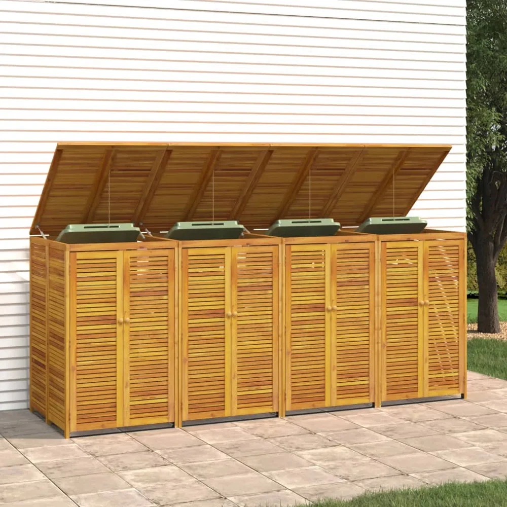 9 ft. 2 in. W x 2 ft. 11in. D Solid Wood Garbage Shed