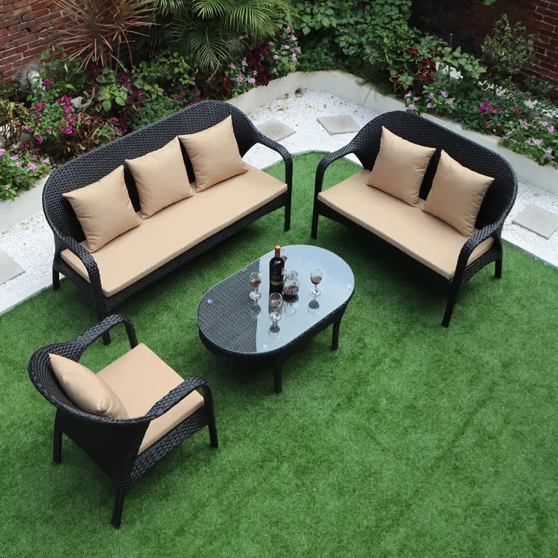 Ezechias 6 - Person Outdoor Seating Group with Cushions