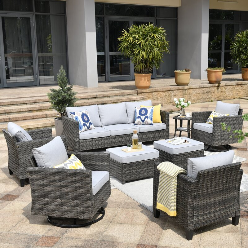 7 - Person Outdoor Seating Group with Cushions