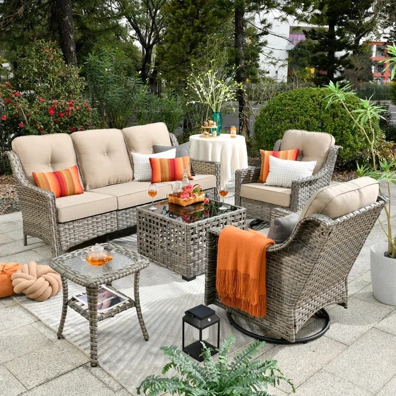 Daliya 5 - Person Outdoor Seating Group with Cushions