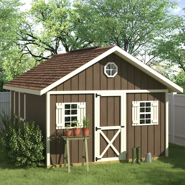 Fairview 12 ft. W x 16 ft. D Solid Wood Storage Shed