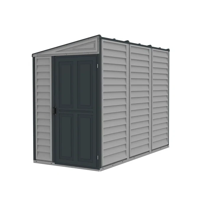 4 ft. W x 8 ft. D Plastic Lean-to Storage Shed