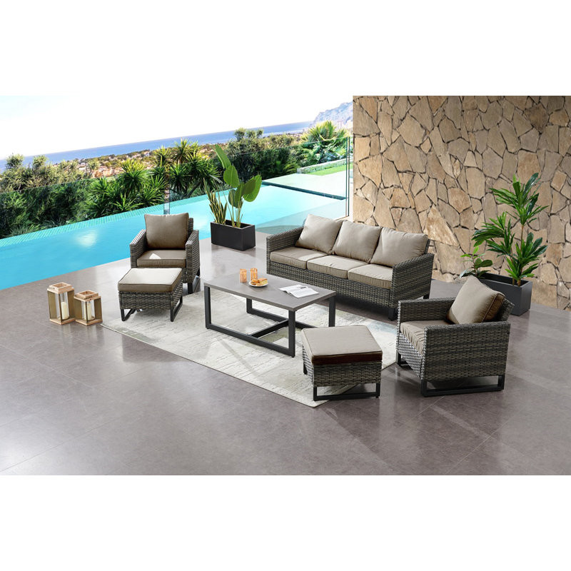 Aniha 6 Piece Sofa Seating Group with Cushions
