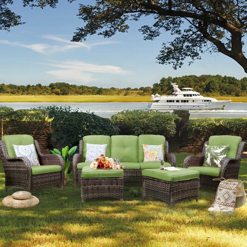 Anahat 7 - Person Outdoor Seating Group with Cushions