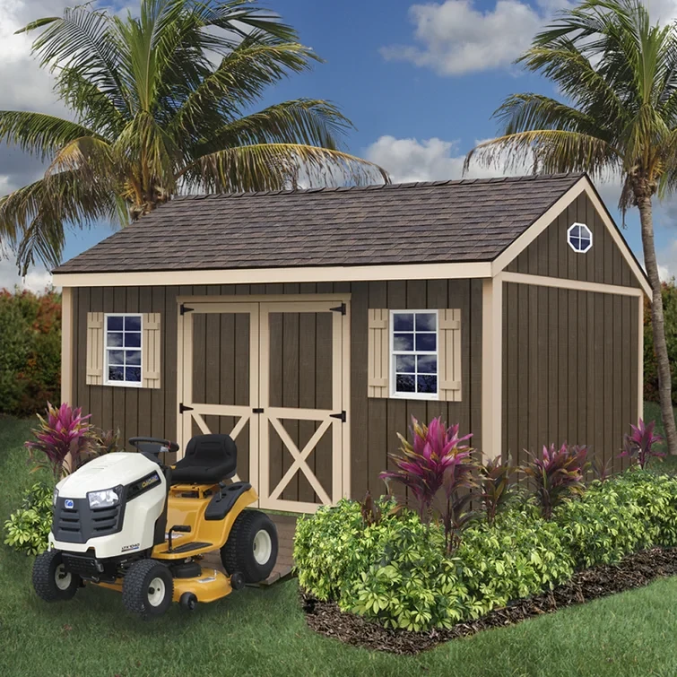 Brookfield 16 ft. W x 12 ft. D Solid Wood Storage Shed