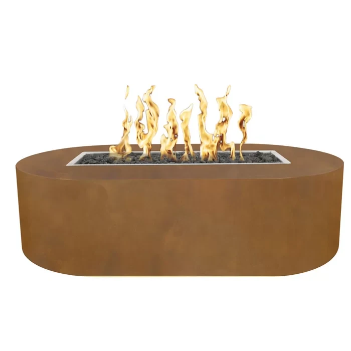 Bispo Steel Fire Pit  15" H x 84" W x 28" D