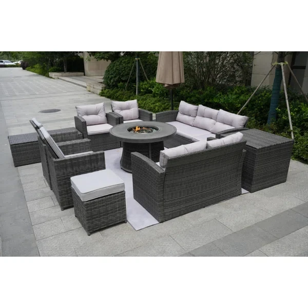 Areefa 11 - Person Outdoor Seating Group with Cushions