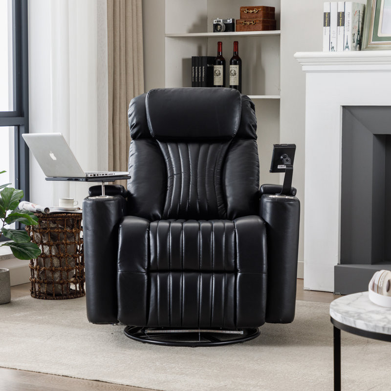 Beliziare Faux Leather Home Theater Seat with Cup Holder