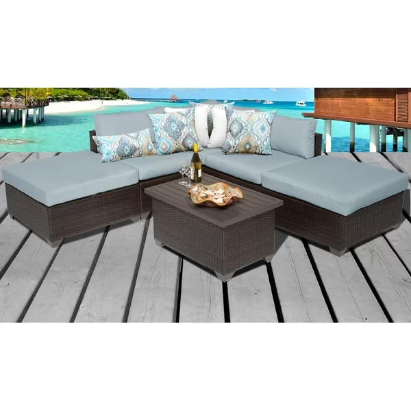 Anishia 4 - Person Outdoor Seating Group with Cushions